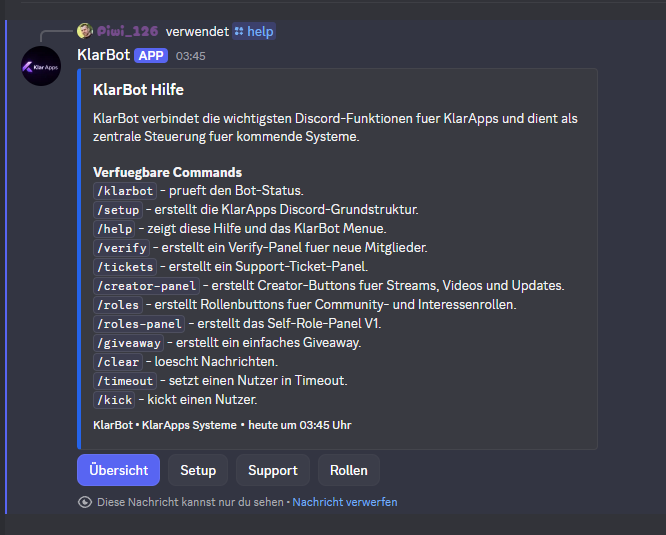 KlarBot Screenshot 2
